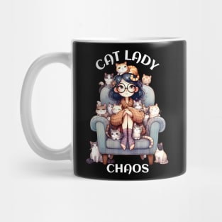 Crazy Cat Lady Funny Design for Cat Mom's and Animal Lovers Mug